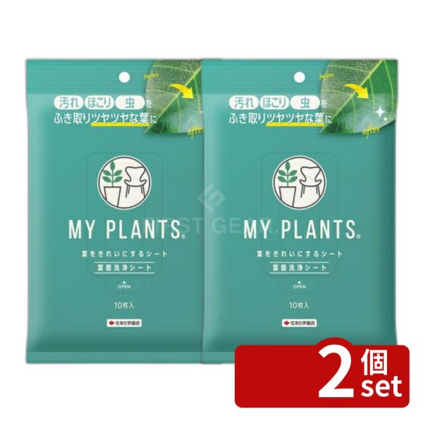 【2個セット】KINCHO園芸 MYPLANTS葉をきれいにするシート 10枚 観葉植物 葉面洗浄