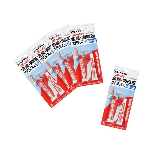 他サイト： ◆セメダイン 60分硬化型エポキシ系接着剤 スーパー P15gセット 5個入り CA-151の商品画像