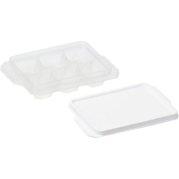 [関連word] パール金属 製氷皿 製氷器 四角 アイストレー 製氷トレー 6個取り 2個セット 取り出しやすい 蓋付 コンパクト 柔らかい底面 匂い移りしにくい 日本製