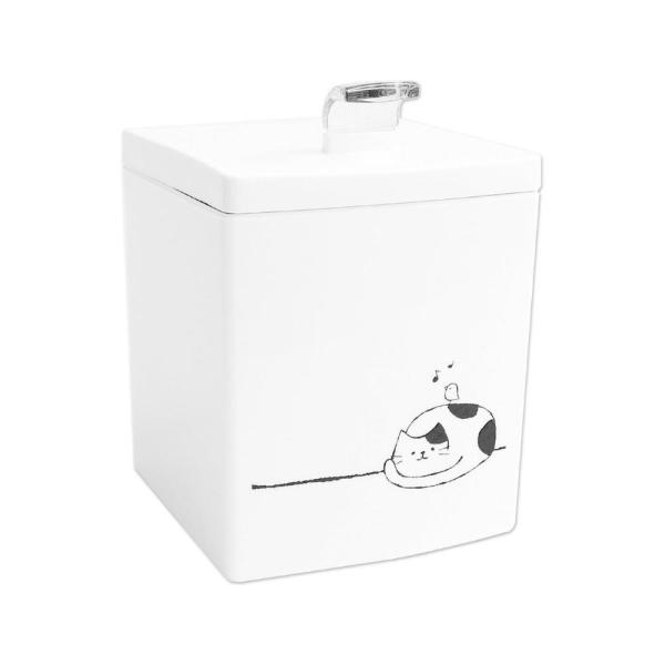 [関連word] なごみねこ コーナーポット ホワイト | コーナーポット サニタリーボックス ダストボックス トイレ 便所 お手洗い トイレ用 汚物入れ 汚物 サニタリー トイレグッズ 猫柄 ネコ柄 収納 インテリア かわいい 可愛い お...