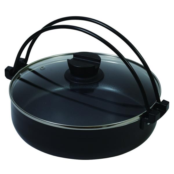 他サイト： パール金属 HB-5857 おうち御膳 ふっ素加工IH対応ガラス蓋付すきやき鍋26cmの商品画像