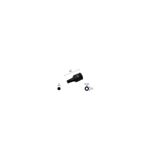 ■ナック ヘキサゴンレンチソケット ショートタイプ 差込角9.52x対辺5mm 305C(2962578)