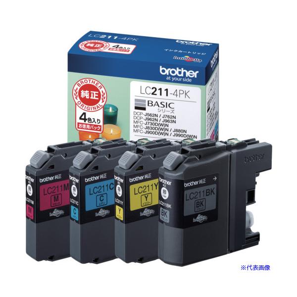 □brother インクカートリッジ LC211−4PK 4色パック LC2114PK(4341880