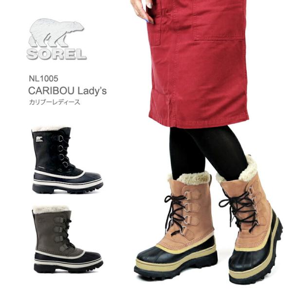 ソレル ブーツ スノーブーツ レディース NL1005 SOREL CARIBOU カリブー 防水 ...