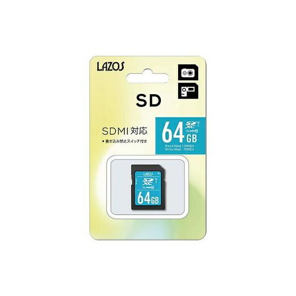 AY(AS ONE) SD[J[h 64GB L-64SDX10-U3 1