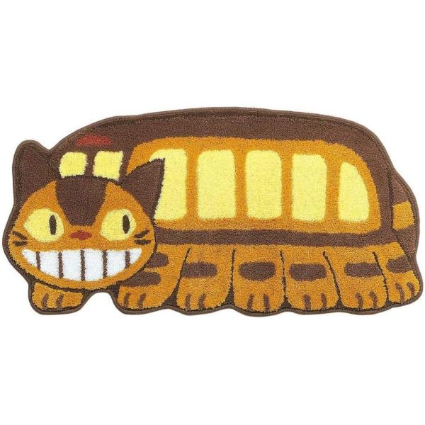 センコー となりのT停車アクセントM47×100 BR | トトロ マット アクセント ネコバス 玄関マット ダイカット 可愛い キャラクター 絨毯 インテリア 洗える 滑り