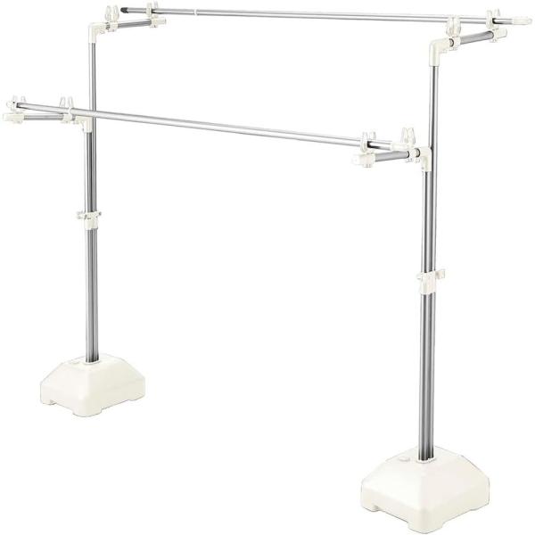 [関連word] 物干し 洗濯干し ステンレス ブロー台 スタンド 組み立て簡単 工具不要 伸縮 安定性抜群 サビに強い たっぷり たくさん 沢山 干せる 屋外 風に強い ライトグレー