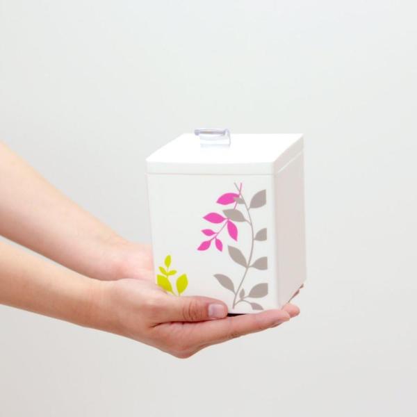 [関連word] 小さい コンパクト ダストボックス サニタリーボックス 袋止めリング 透明 ユニーク モダン デザイン 日本製 組み立て不要 シンプル お手入れ簡単 袋付き ブラック ホワイト エコ スタイル リーフ柄 使いやすい 便利