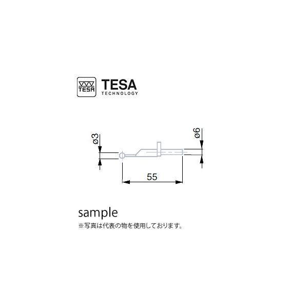 TESA(�e�T) No.00760061 ��3mm���d�{�[���t�v���[�u BALL TIP PROBE 3mm