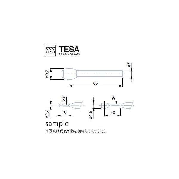 TESA(eT) No.00760067 4.5mmM^`bvtq(M6`M48p) BARREL-SHAPED PROBE TC 4.5mm