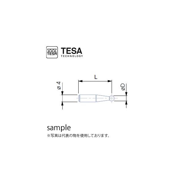 TESA(�e�T) No.02660080 ��5mm���d�{�[���t����q L40mm MEASURING INSERT VHF 40