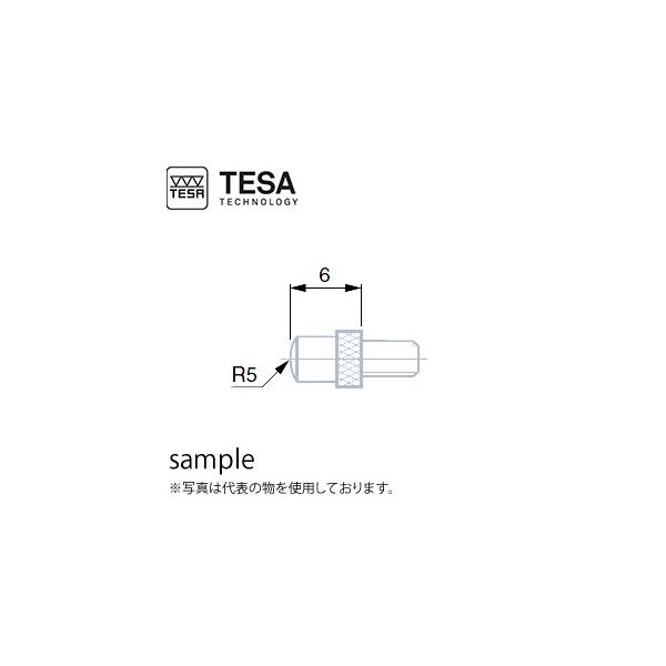 TESA(�e�T) No.03510201 R1.5mm���ʑ���q�ւ�����q4�{�t �X�`�[�� L16. 26. 36. 46mm MEASURING INSERT TN12