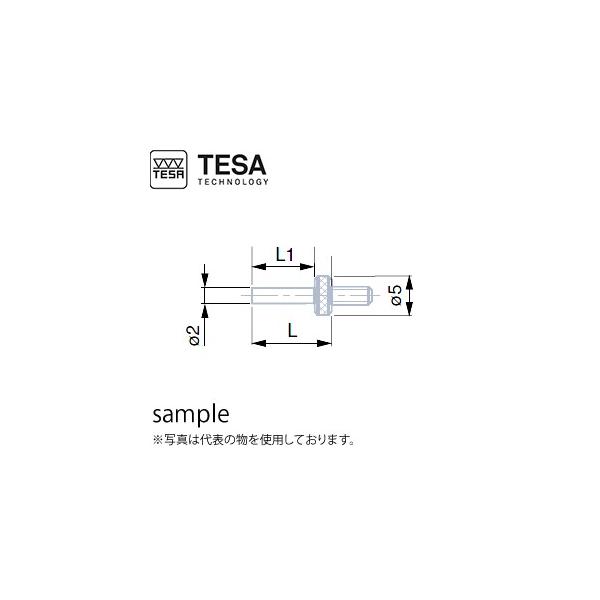 TESA(�e�T) No.03560027 �t���b�g����ʕt�X�`�[������q L10mm L1 7.8mm ��2mm FLAT CONT.TYP.DIA.2/LONG.10mm