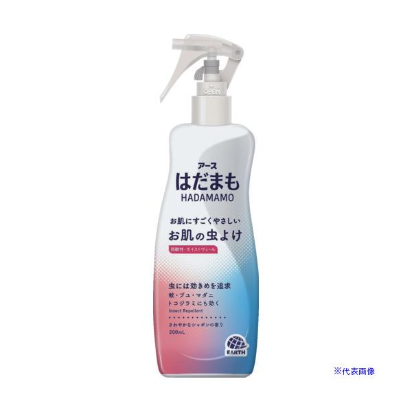 お肌にやさしいうるおい成分配合　はだまもミスト 200mL　汗や水に強いミストタイプのディート配合虫よけ（蚊/ブヨ/アブ/ノミ/マダニ/トコジラミ/ヤマビル）