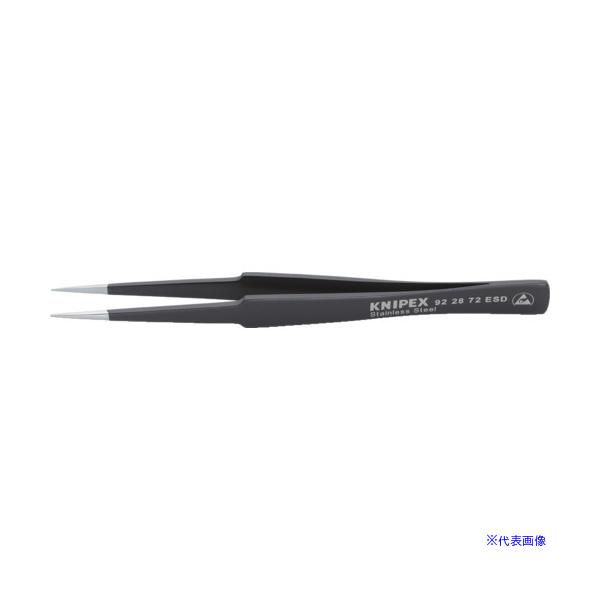 □KNIPEX 9228−72ESD 精密ピンセット 135MM 922872ESD(8355171