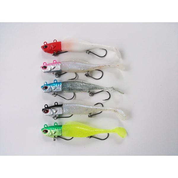 魚の頭 ジグヘッド ワーム フロント リアフック仕様 43g 5色 セット シーバス 根魚 タチウオ シャッドテール 3d フラットフィッシュ Dejapan Bid And Buy Japan With 0 Commission