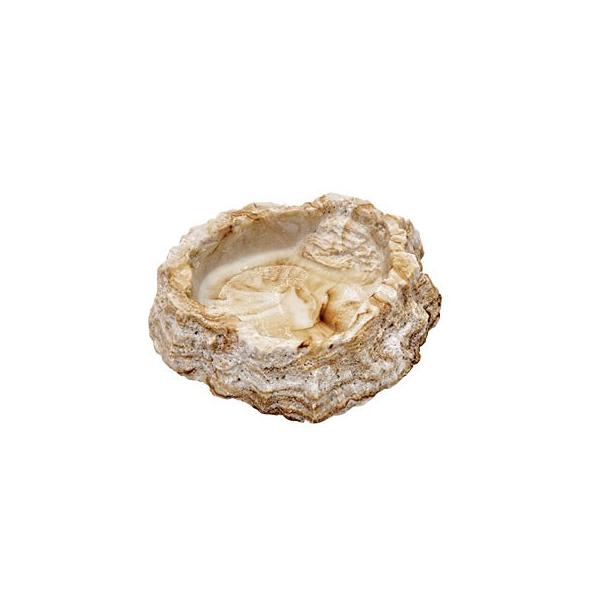 ずっしりとした安定感、天然石の風合いをもつ爬虫類・両生類用のエサ＆水入れです。