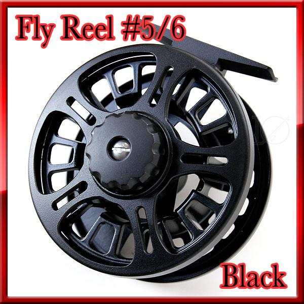フライリール #5/6 Black ラージアーバータイプ Fly Reel ディスク