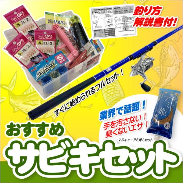 初心者用サビキ釣りセット 細身軽量カーボンロッド3.6ｍ・糸付きリール・ボックス・サビキ仕掛け・カゴ・サカナバサミ・ハサミ・針外し・サビキ用エサ9 点セット :2000000093550:フィッシングトライ 通販 