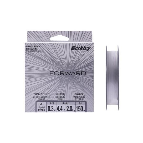 バークレイ Forward フォワード PEライン ライトゲーム ライン編むのではなく、束ねてコーティングすることにより均一なコーティングを実現。通常のラインよりも飛距離が出やすく、低伸度で高感度！ライトゲームを更なる高みへ！●繊維を編まず...