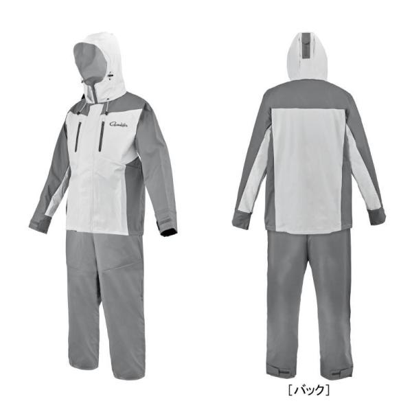 Gamakatsu（がまかつ） PVCレインスーツ GM-3818 ホワイト×グレー M