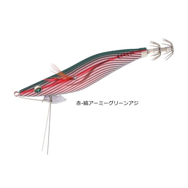 ダイワ エメラルダス ダートLC ネガード 3.0号 #赤-縞アーミーグリーンアジ｜エギング 餌木｜釣具｜メール便可