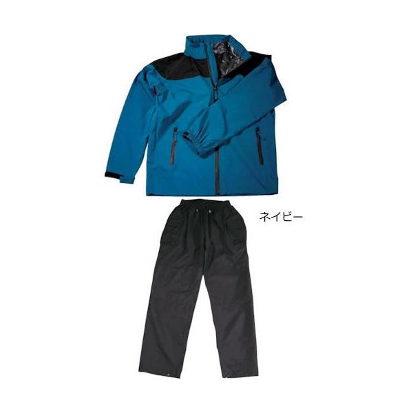 【a2762】NEXUS SIMANO フィッシングスーツ レインスーツ ブルー レインスーツ アーヴァン ストレッチ強化レイン ネイビー LLサイズ