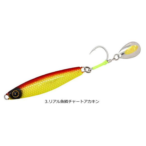 ハヤブサ ジャックアイ サワラスピン2 60g 3.リアル魚鱗チャート