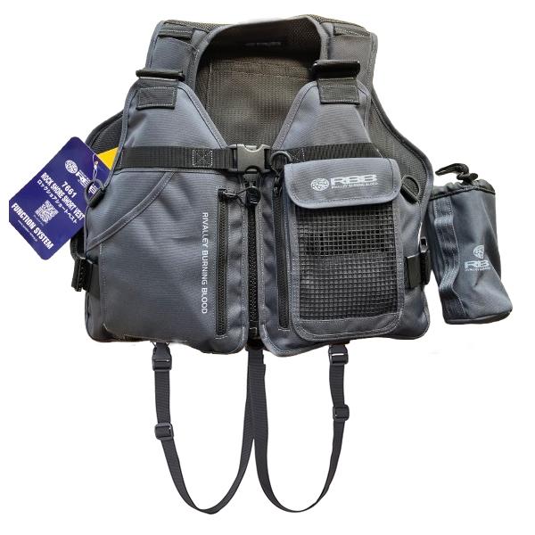 リバレイ RBB ロックショアショートベスト チャコール F #7661 (ライフ