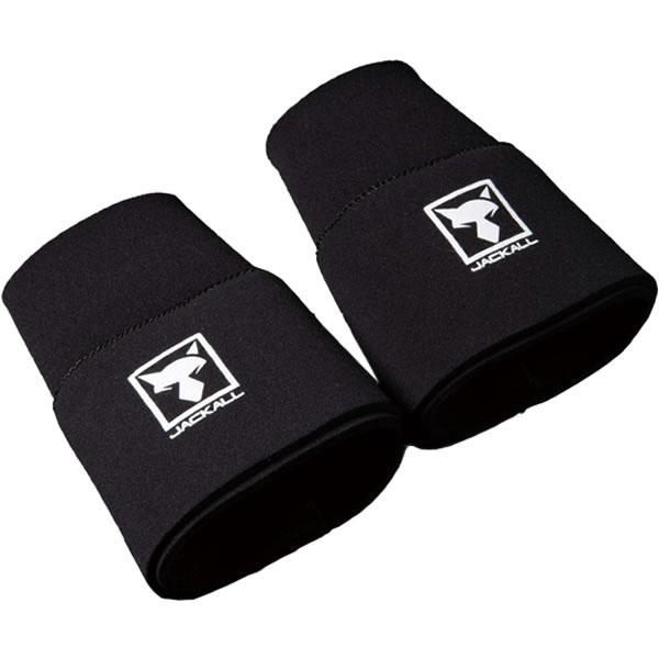 ジャッカル レインカフス ブラック (リストガード 防水対策)■素材：クロロプレンゴム≪ジャッカル リストガード 防水対策≫