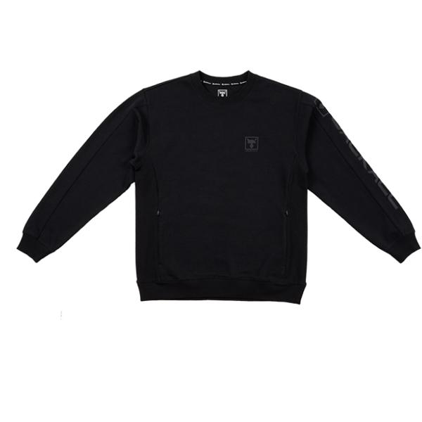 ジャッカル クルーネックスウェット ブラック SW-A001 (フィッシング 