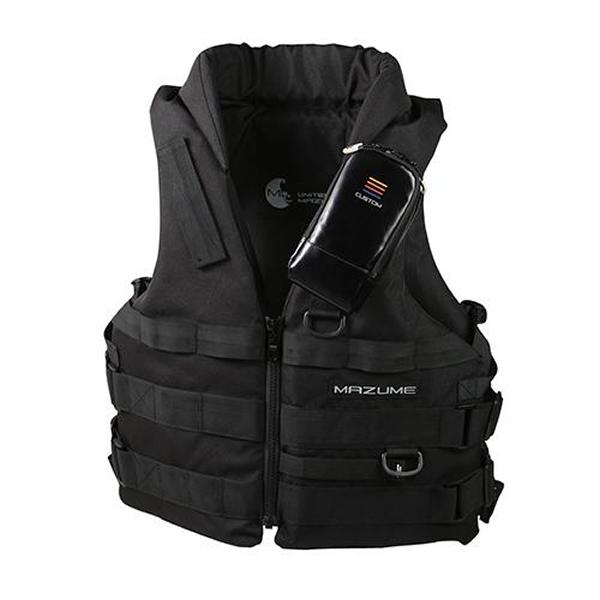 mazume(マズメ) mzカスタムライフジャケット F ブラック MZLJ-773 (ライフジャケット 大人用 フローティングベスト 釣り)■size：フリー(浮力75kg)■color：ブラック≪mazume(マズメ) ライフジャケット...