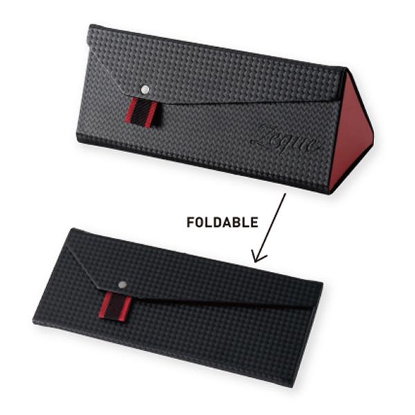 ゼクー グラスケース AS-034 ブラック/レッド (サングラスケース)■カラー：ブラック＆レッド■内装：ブラウン≪ゼクー サングラスケース≫