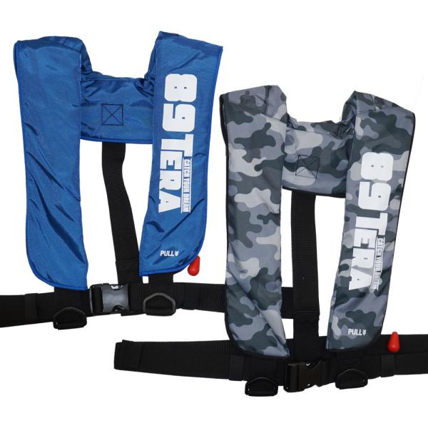 ラムセス 自動膨張式救命具ベストタイプ LJ-1877■国土交通省型式承認品■小型船舶用救命胴衣 タイプ A■浮力：7.5kg/24時間■ボンベ：UML製MK５自動充気装置使用 18gボンベ用■生地：420Dナイロン生地使用■サイズ：38m...