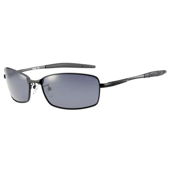 視泉堂 アルファメタル AM-2A マットブラック／スモーク (偏光サングラス 偏光グラス 釣り メンズ)■フレームカラー：マットブラック/ブラック■レンズカラー：スモーク■偏光度 99%以上■UVカット■ブルー光カット■バネ蝶番付き≪視泉...