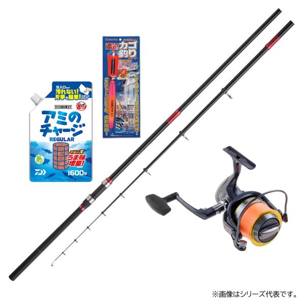 初心者おすすめ 現場直行遠投カゴ釣り4点セット (竿 ロッド 磯 海 釣り