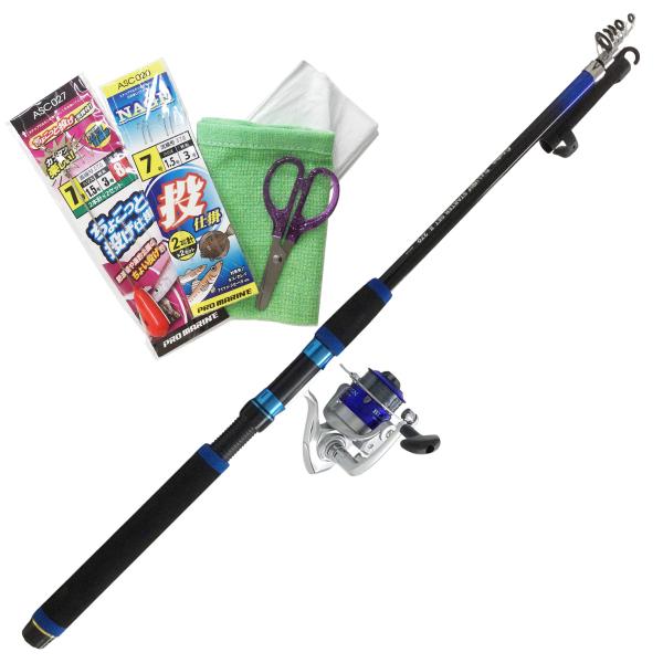 FUN TOOL (ファンツール) funtool チョイ投げスターターセット2 270 (釣りセット 竿 ロッド海投 投げ)■規格：270■全長：約2.7m■仕舞寸法：約73cm■継数：5本■自重(竿)：約163g■錘負荷：6〜20号■先...