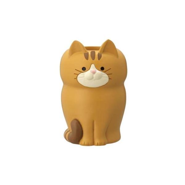 お卓の猫ちゃん おすましミニペンスタンド トラ デコレ ペン立て :10312:ASOBIGOKORO FCヤフー店 通販 はらぺこあにまる ペンスタンドみけねこ しばいぬ かわいい ペン立て ユニーク 雑貨(3)