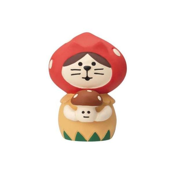 concombre コンコンブル ねこずきん きのこ 赤 / きのこの森 ミニチュア デコレ メール便対応可