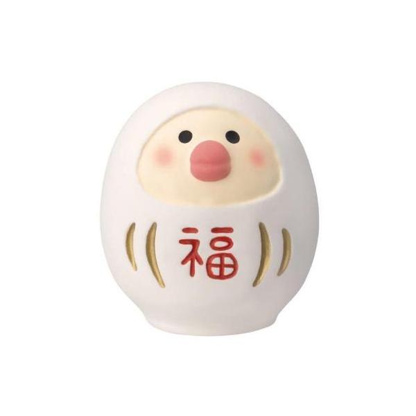 DECOLE（デコレ） concombre コンコンブル 文鳥だるま 白 / 新春文鳥