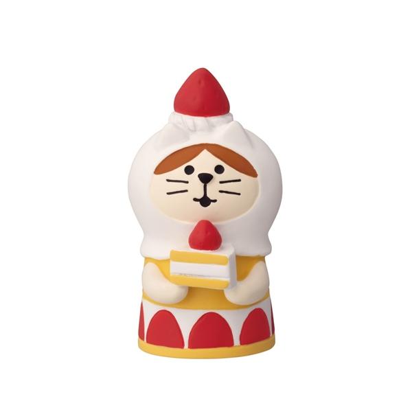 concombre コンコンブル ねこずきん ショートケーキ / ジャンボないちごフェア ミニチュア デコレ メール便対応可