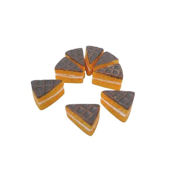 スイーツデコパーツ ワッフルケーキ 8個セット 15mm 単価28円