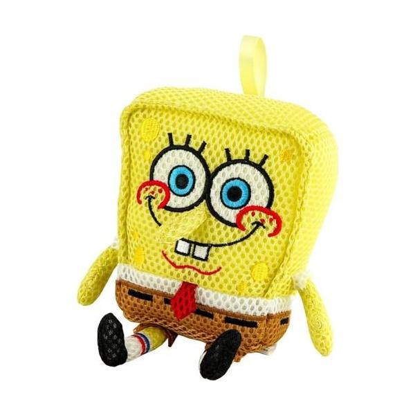 体も洗えるぬいぐるみ「バスぐるみ」にスポンジ・ボブが登場！泡立ち抜群、しっかり洗える、乾きやすいメッシュ素材。フックにかけて乾燥できるリボン付き。錆びないプラ製の鈴が入っているので、身体を洗う度に軽やかな鈴音が鳴り、楽しくお風呂に入れます♪...