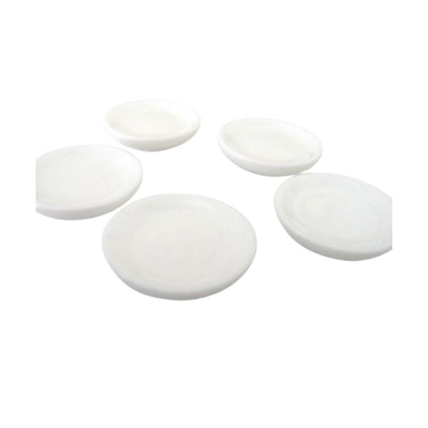ミニチュア素材 ミニミニホワイトプレート 19mm×H5mm 70個セット 単価20円 / デコ お皿 材料 卸売 メール便対応可