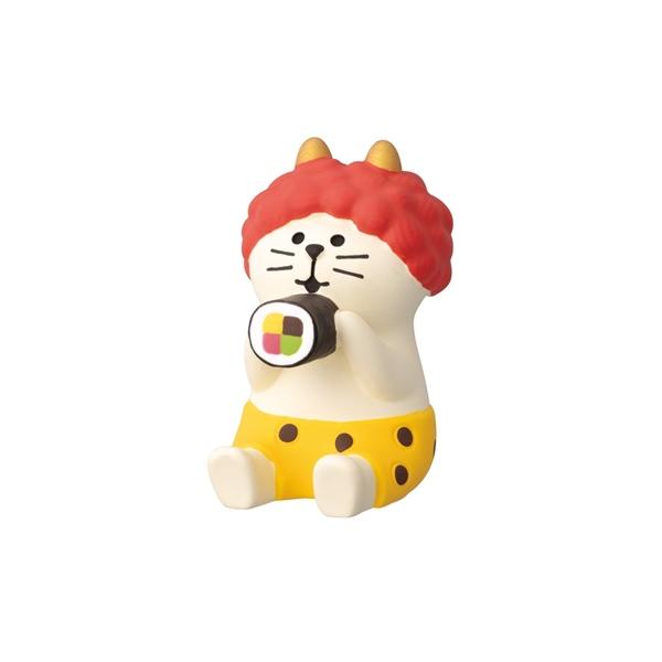 concombreまったり節分会。毎年恒例、節分豆まきが始まりました。かみしも姿の猫さんが威勢よく撒く福豆、たくさん拾えば開運招福・疫病退散、間違いなし！猫、鬼、小鬼・・・みーんなよい一年でありますようにミニチュアマスコットの鬼っ子猫 恵方...