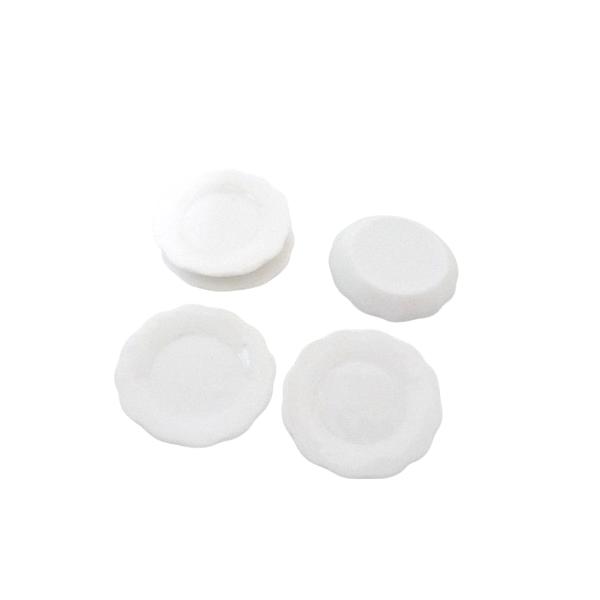 ミニチュア材料 ミニチュア皿 フリル28mm 6個セット 単価48円 / デコ用素材 卸売 メール便対応可
