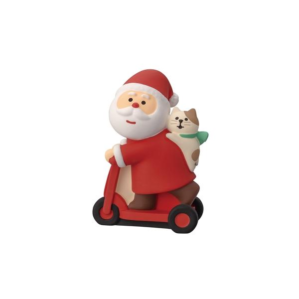 10/上予約 concombre コンコンブル 子猫とキックボードサンタ / まったりクリスマスホリデー デコレ