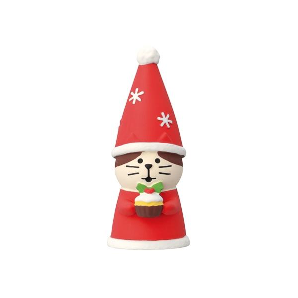 10/上予約 concombre コンコンブル とんがり帽子猫 サンタ / まったりクリスマスホリデー デコレ メール便対応可