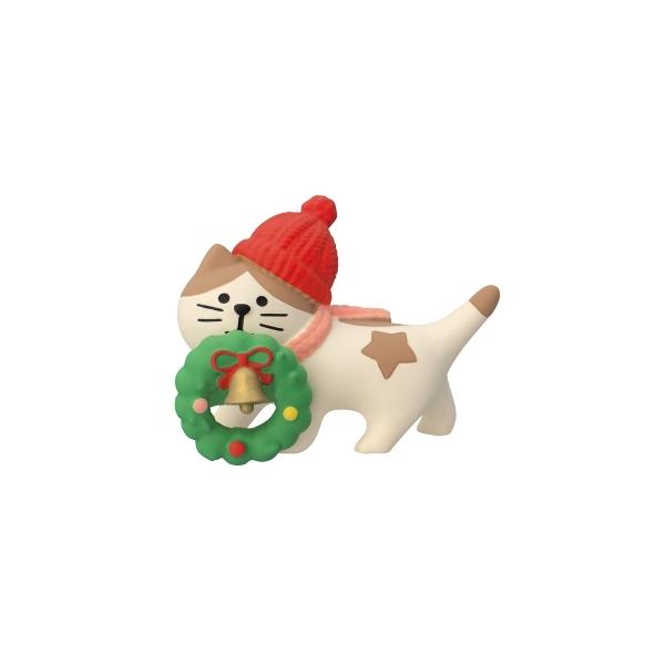 10/上予約 concombre コンコンブル リース運び猫 / まったりクリスマスホリデー デコレ メール便対応可
