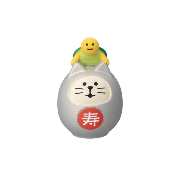 concombre 福寿猫だるま 亀 / 福もの屋 デコレ メール便対応可